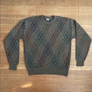 Knightsbridge Acrylic/Wool Argyle Sweater